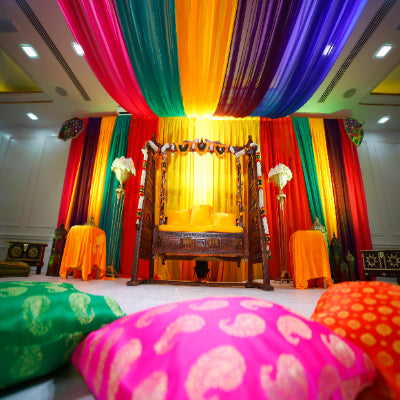 Elevate Your Themed Events with Stunning Fabric Decor: Bollywood, Arabic, Moroccan, Circus, Carnival and Beyond!