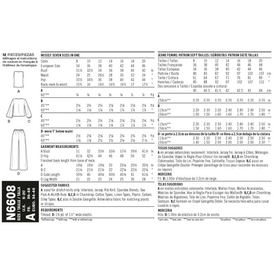 6608 New Look Sewing Pattern N6608 Misses' Jacket, Pants and Top