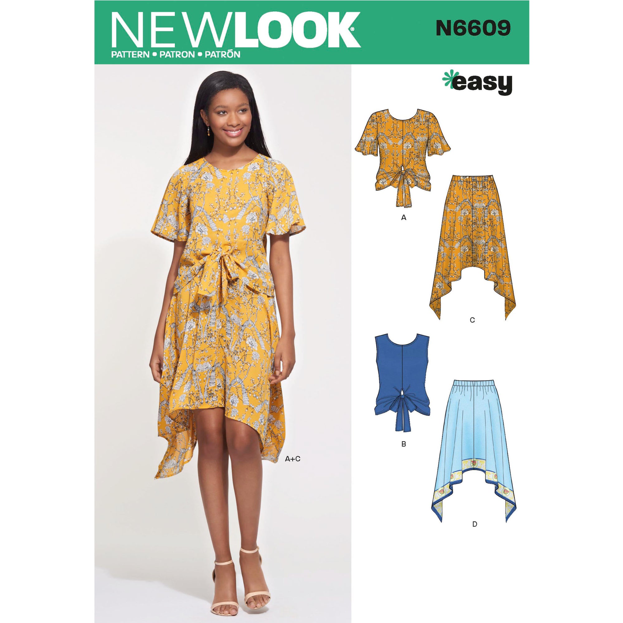 6609 New Look Sewing Pattern N6609 Misses' 2-Piece Dress