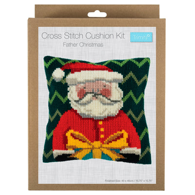 Cross Stitch Kit: Cushion: Father Christmas