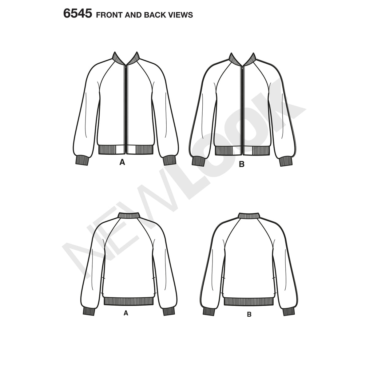 6545 New Look Pattern 6545 Misses Flight Jacket