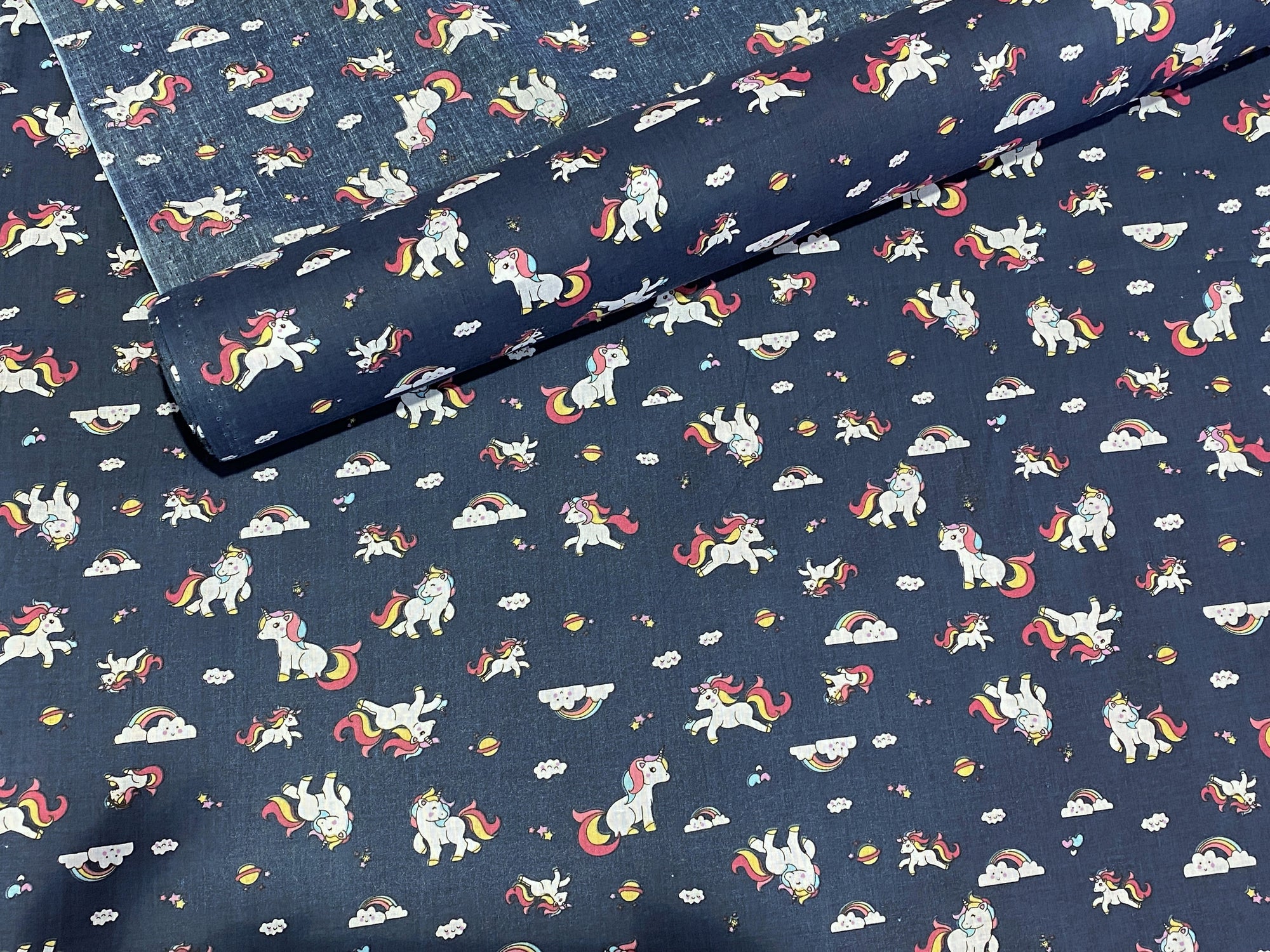 Baby Unicorn Print - Novelty Poly/Cotton