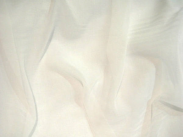 Silk Chiffon Fabric - White