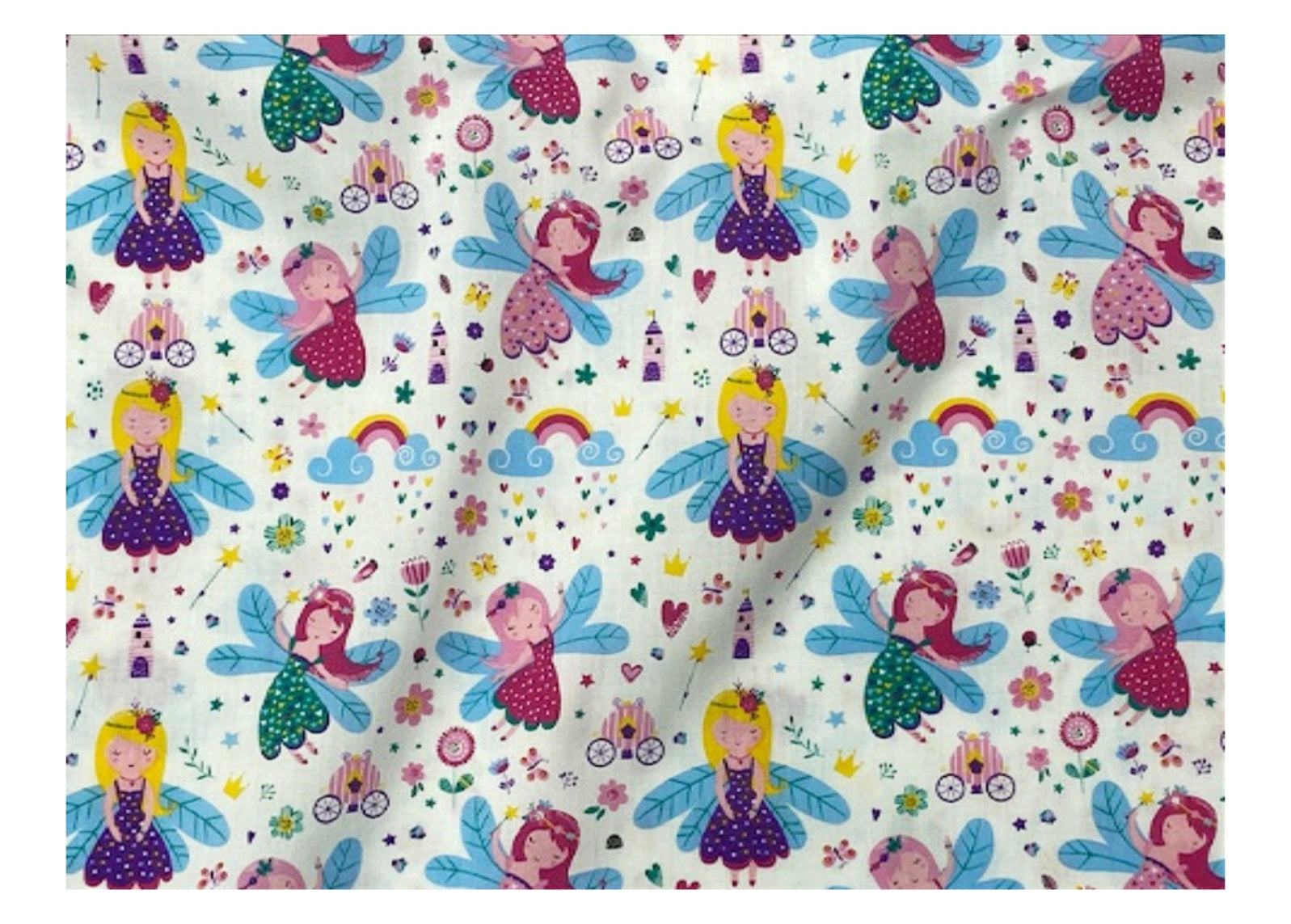 Colourful Fairies - Poly/Cotton Print