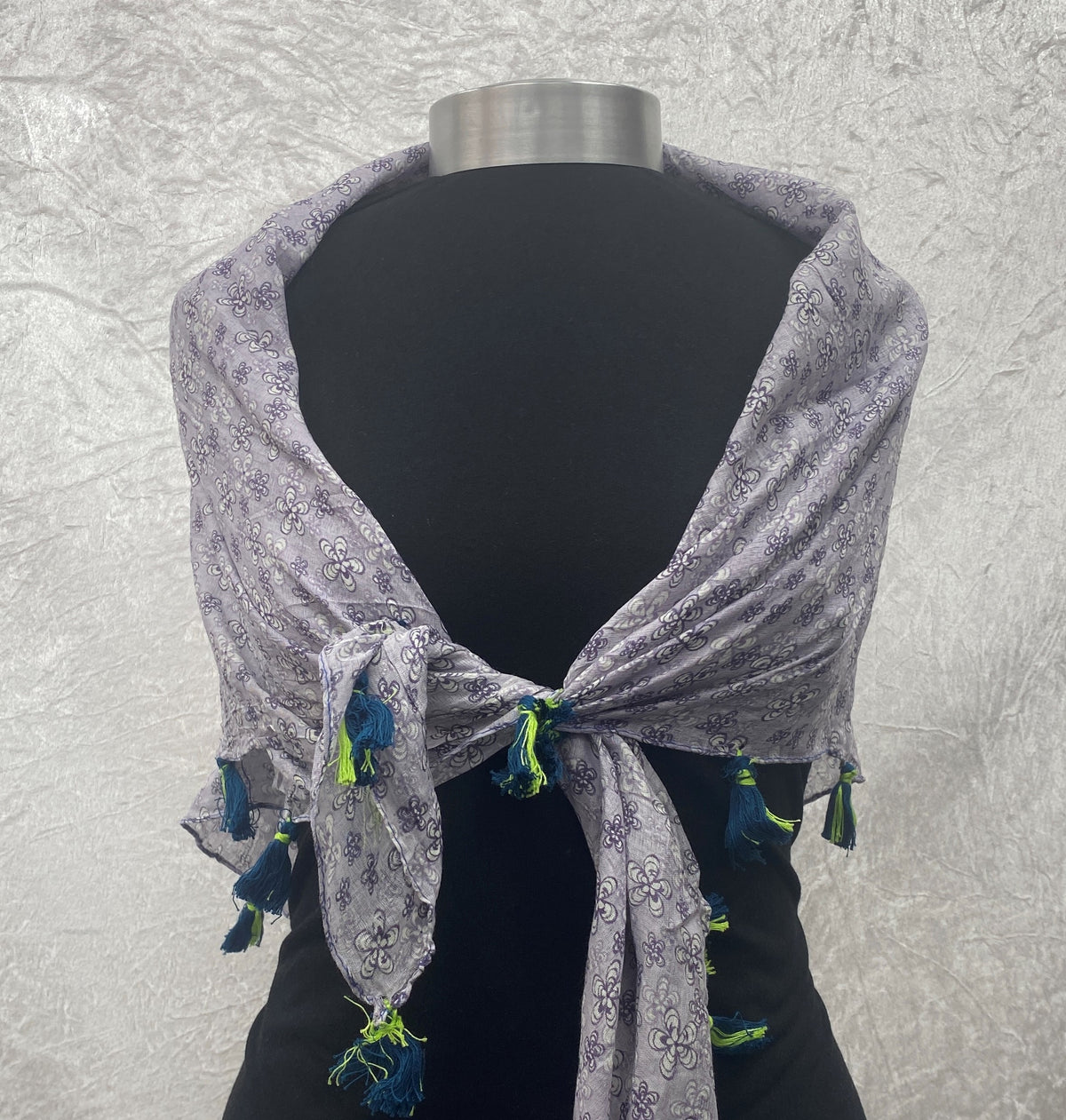 Lilac Flowers -  Ethnic Square Scarf