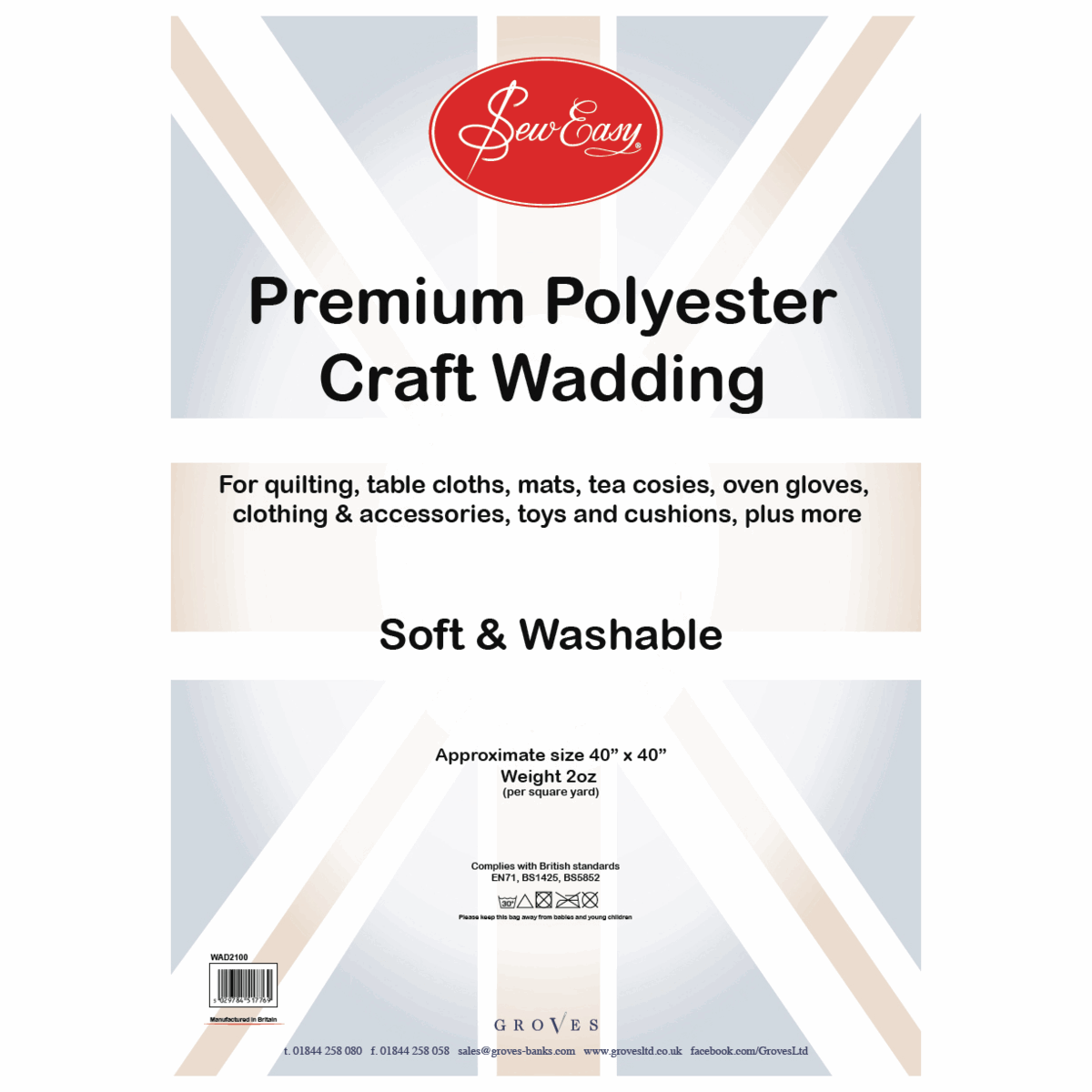 Premium Polyester Craft Wadding - 40" x 40"