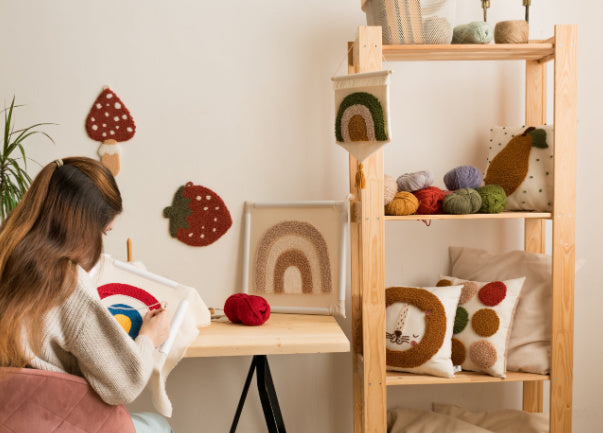 Get Festive with Christmas Arts and Crafts: Shop Punch Needle Kits, Cross Stitch Kits, and Pom-Pom Fun!