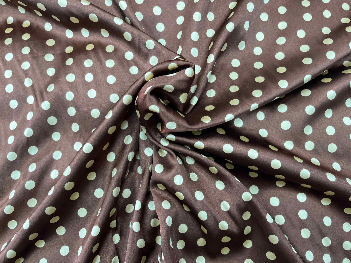 10mm Polka Dot Satin Fabric