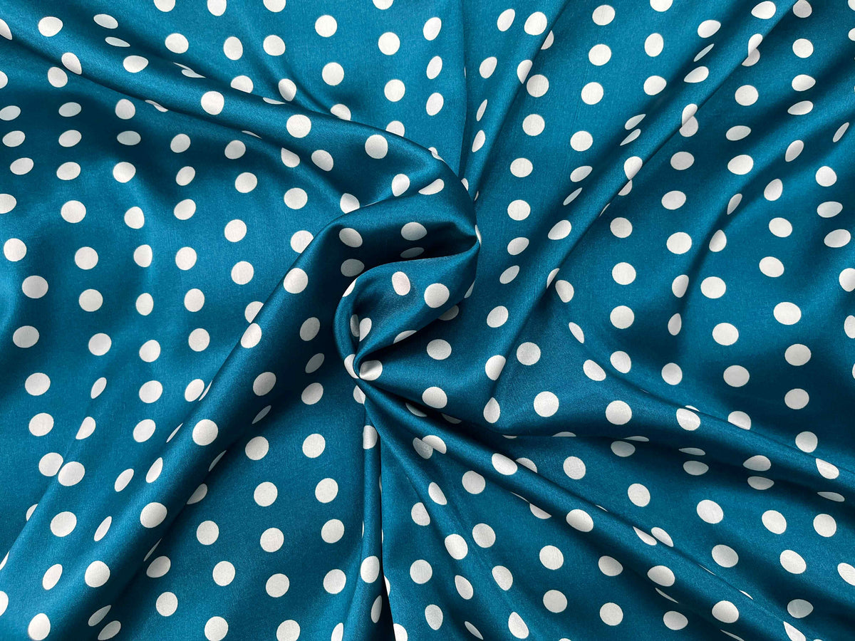 10mm Polka Dot Satin Fabric