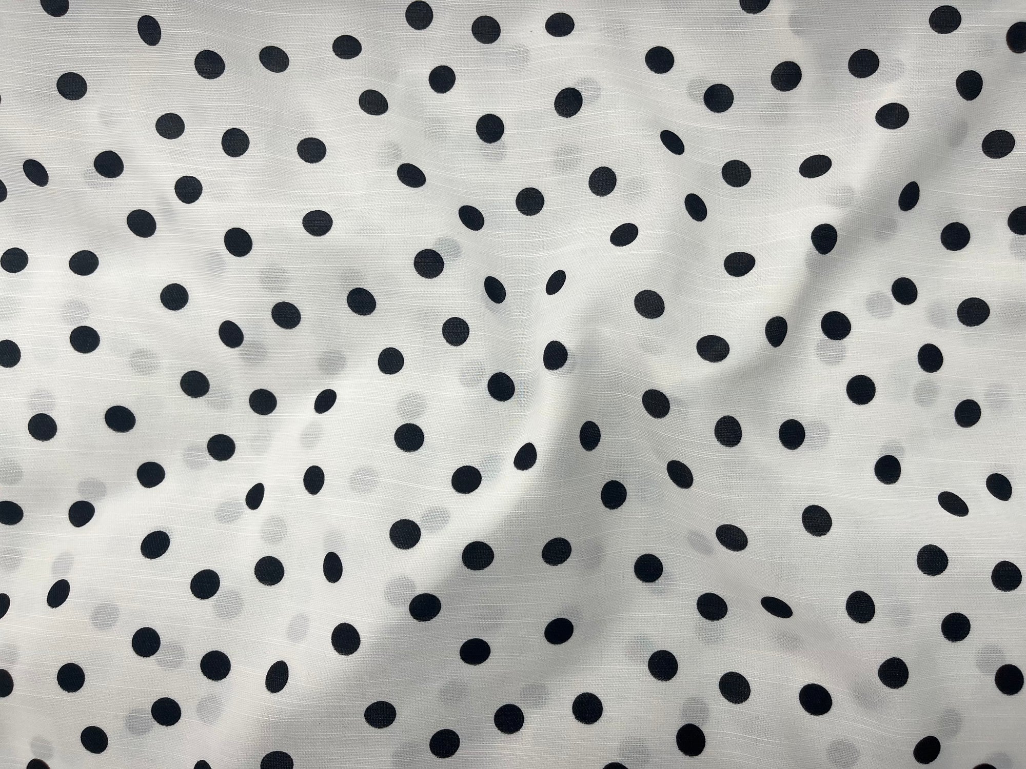 10mm Polka Dots - Printed Crepe Fabric