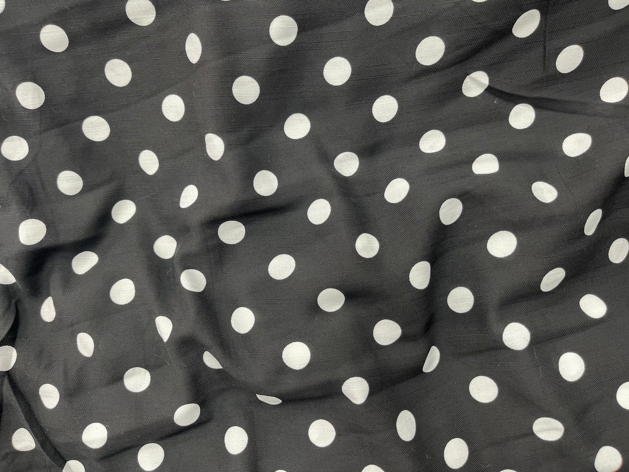 15mm Polka Dots - Printed Crepe Fabric