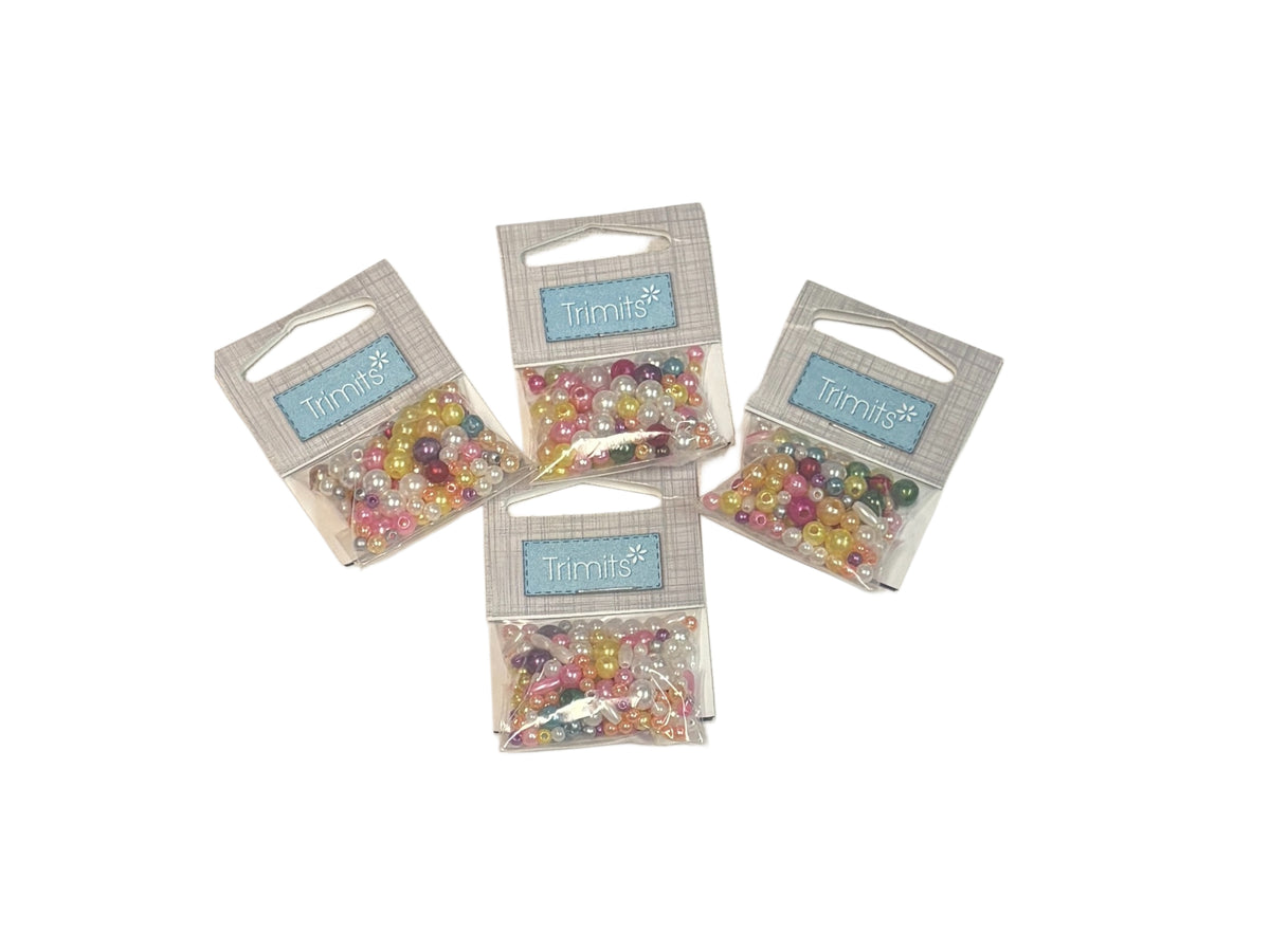 Beads: Pearl: Assorted Pastel: 5g Pack