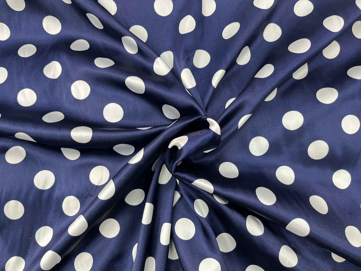 25mm Polka Dot Satin Fabric