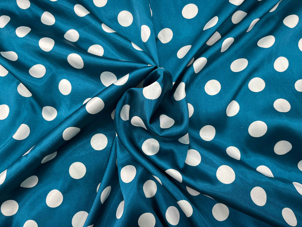 25mm Polka Dot Satin Fabric