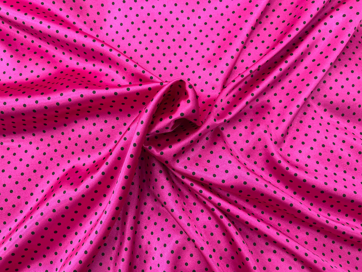 3mm Polka Dot Satin Fabric