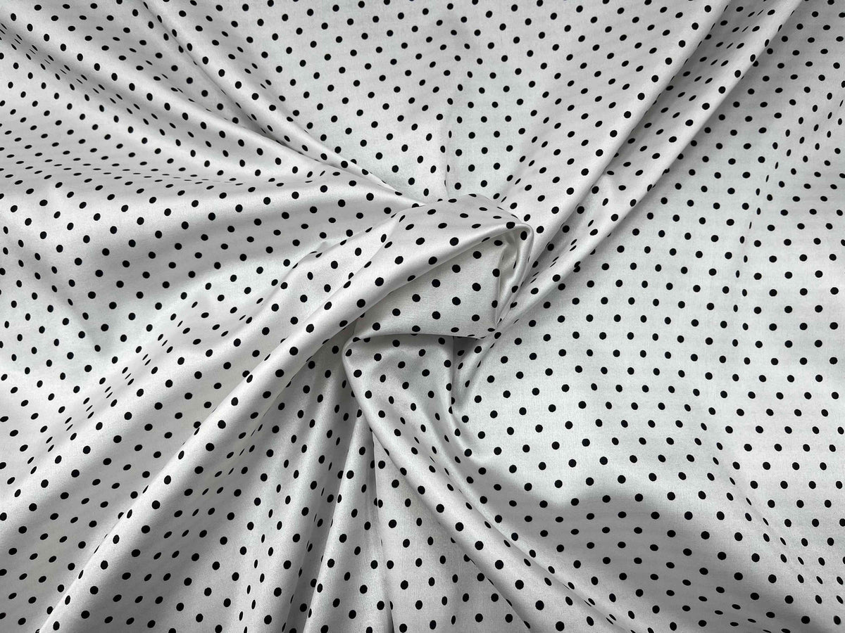 3mm Polka Dot Satin Fabric