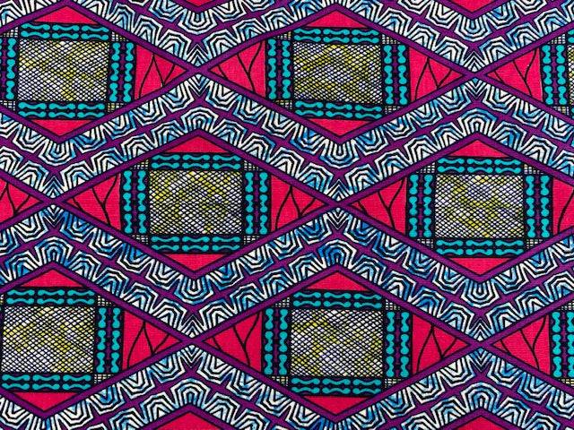 African Cotton Print - Geometric Cube - Cheap Fabrics