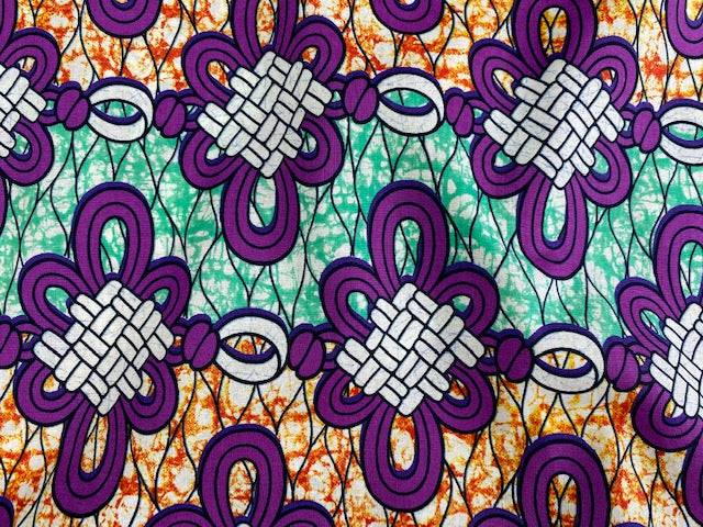 African Cotton Print - Knotty Clover - Cheap Fabrics