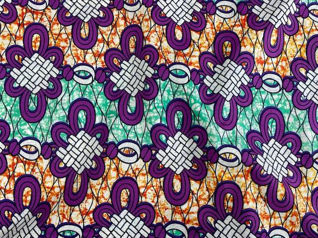 African Cotton Print - Knotty Clover - Cheap Fabrics