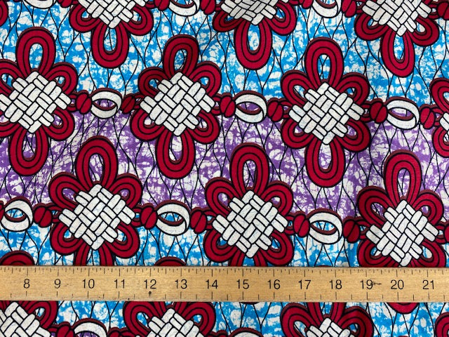 African Cotton Print - Knotty Clover