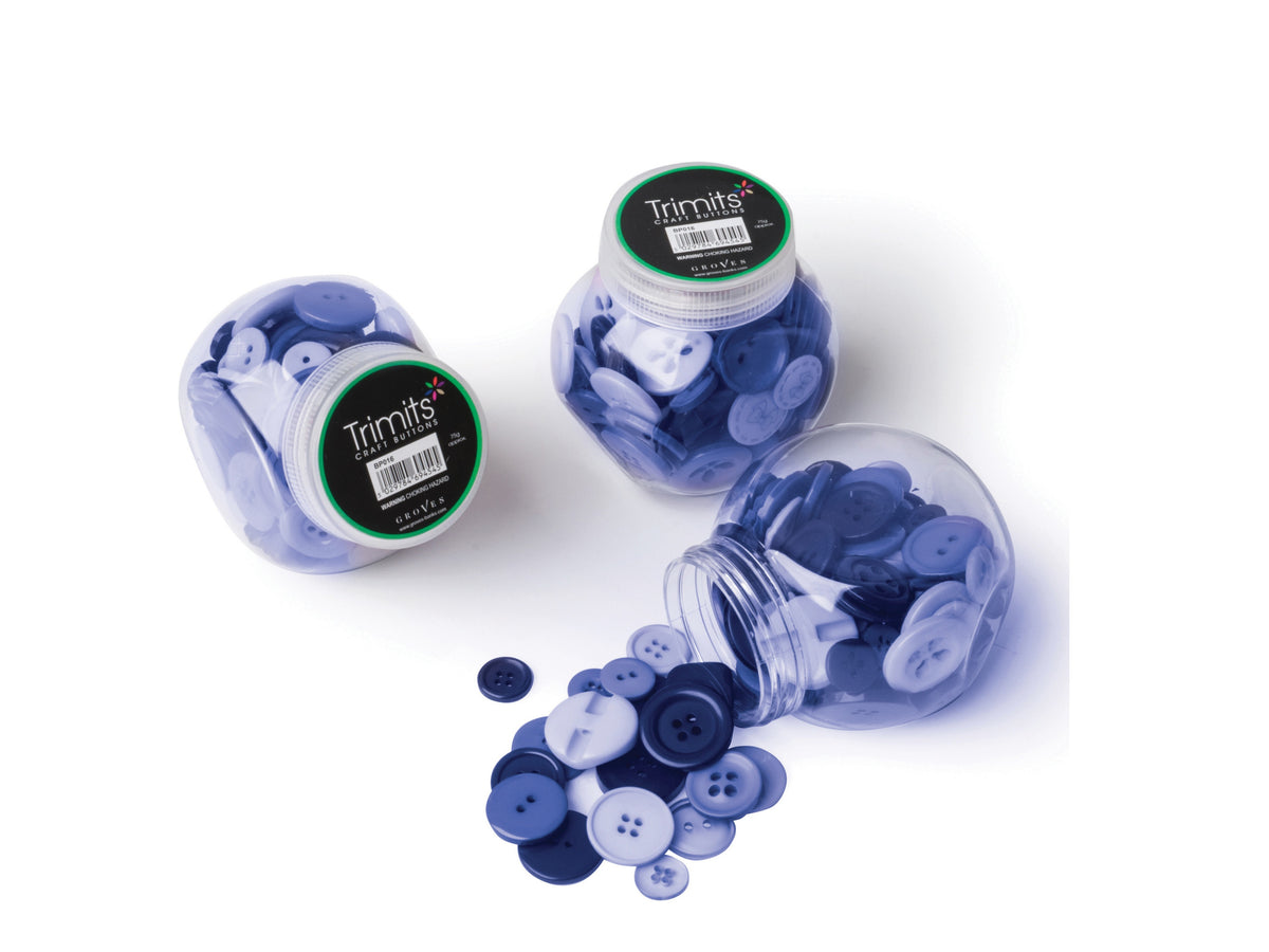 Buttons: Craft: Jar: Assorted Shade - Cheap Fabrics
