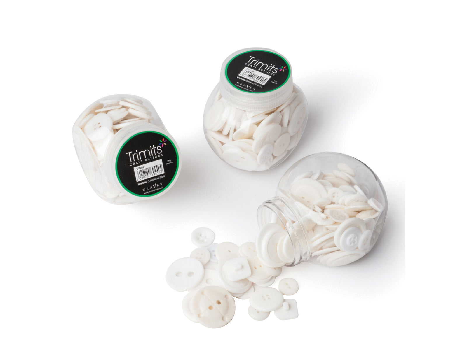 Buttons: Craft: Jar: Assorted Shade - Cheap Fabrics