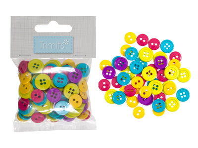 Craft Buttons - Assorted Sizes (Pack of 125)
