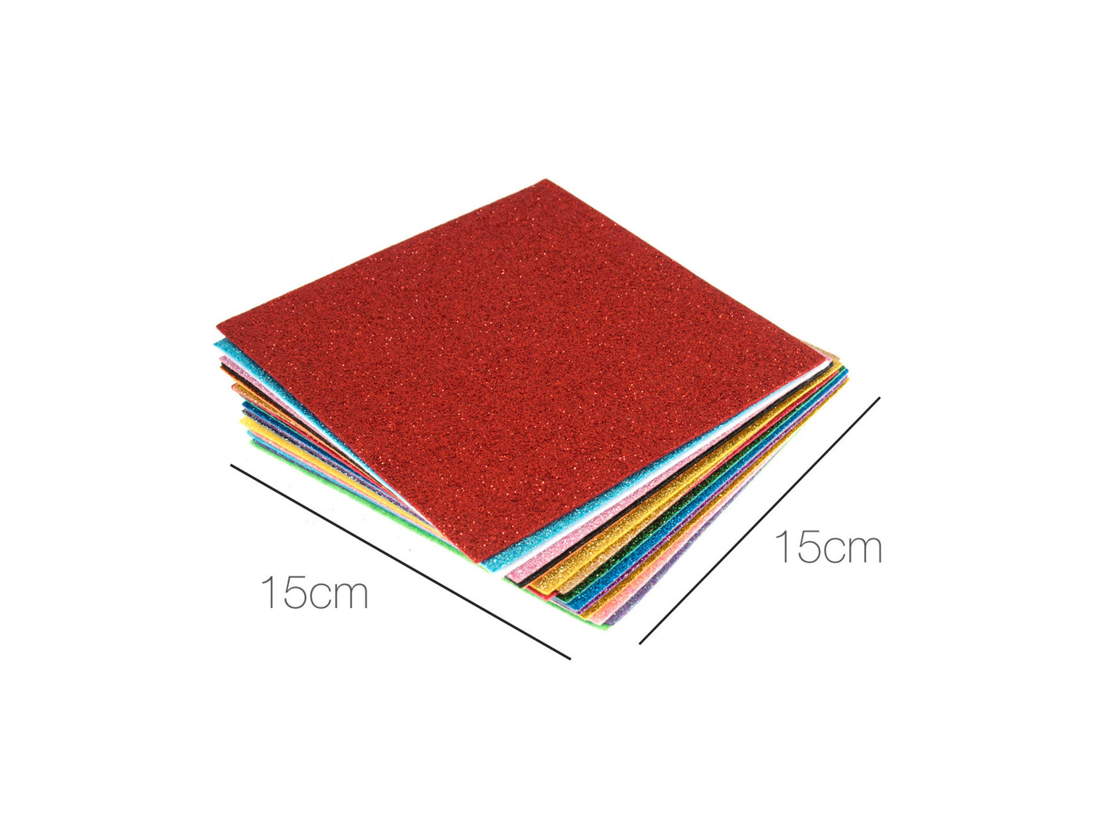 Arts & Craft Glitter Felt - Square Bundle - Cheap Fabrics