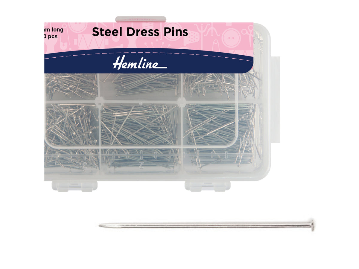Steel Dress Pins Box (30mm/1200pcs approx)