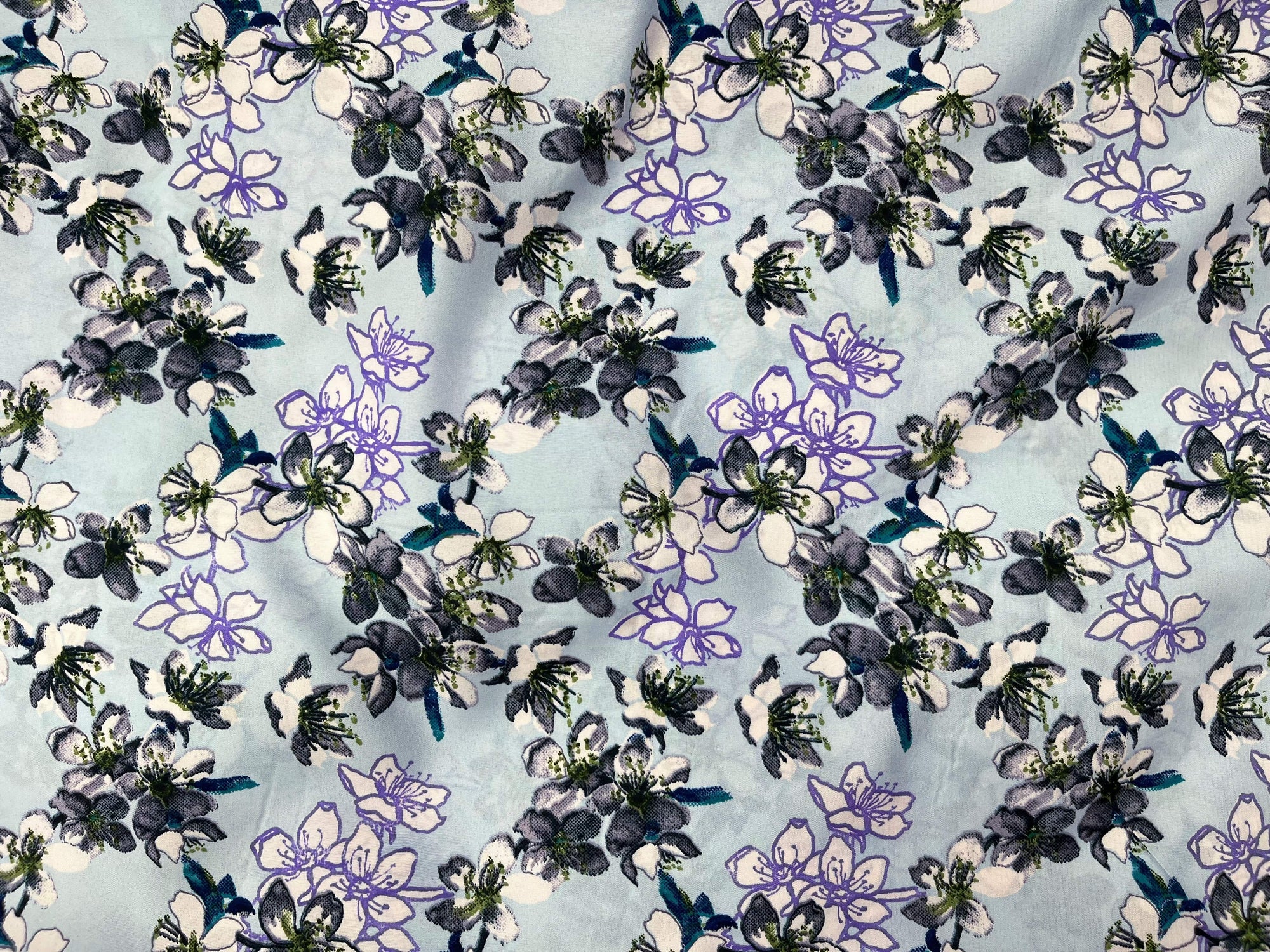 Lilium - Clearance Printed Crepe Fabric - Cheap Fabrics