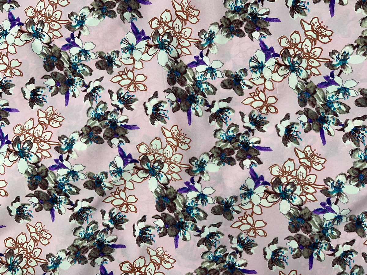 Lilium - Clearance Printed Crepe Fabric - Cheap Fabrics