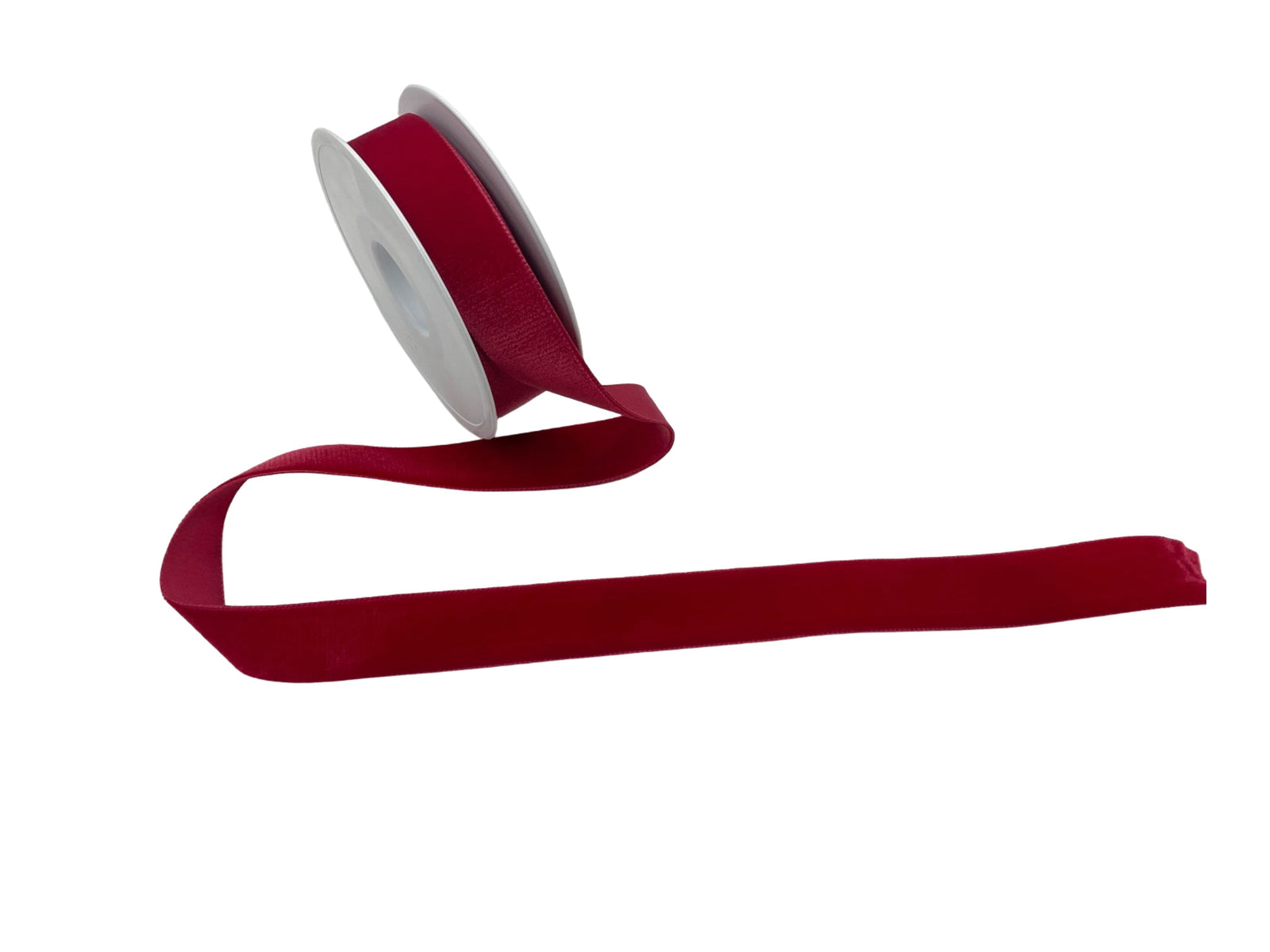 Christmas Velvet Ribbon ROLL - SCARLET X 5 MTRS (22MM) - Cheap Fabrics