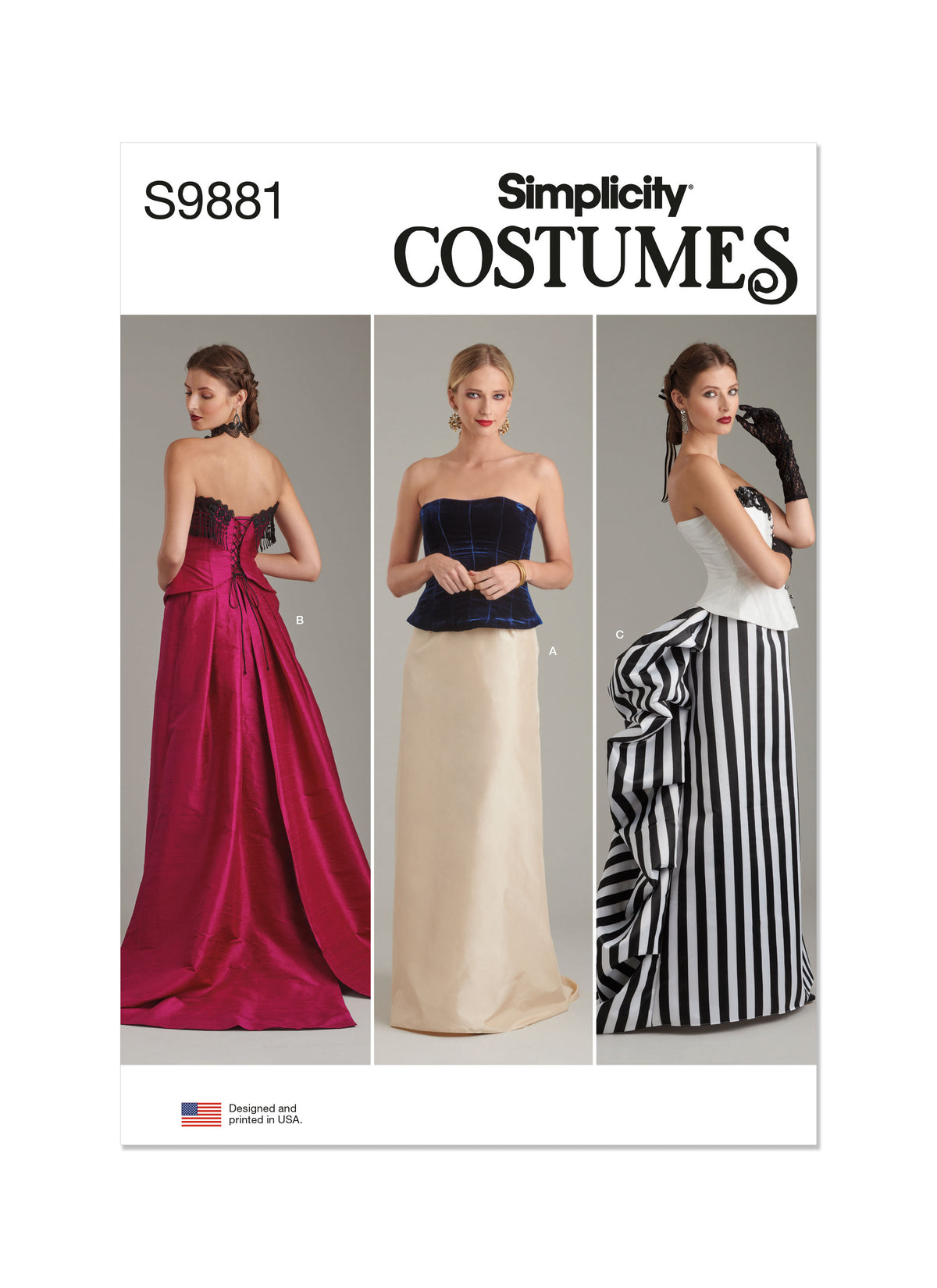 S9881 Simplicity Sewing Pattern Misses&#39; Skirts - COSTUMES - Cheap Fabrics