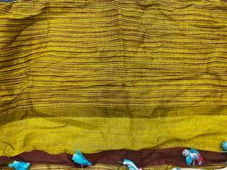 Lime/Maroon Striped -  Ethnic Square Scarf - Cheap Fabrics