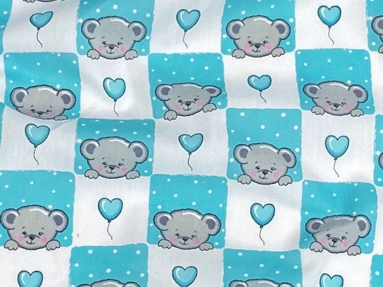 Teddy- Poly/Cotton Print - Cheap Fabrics
