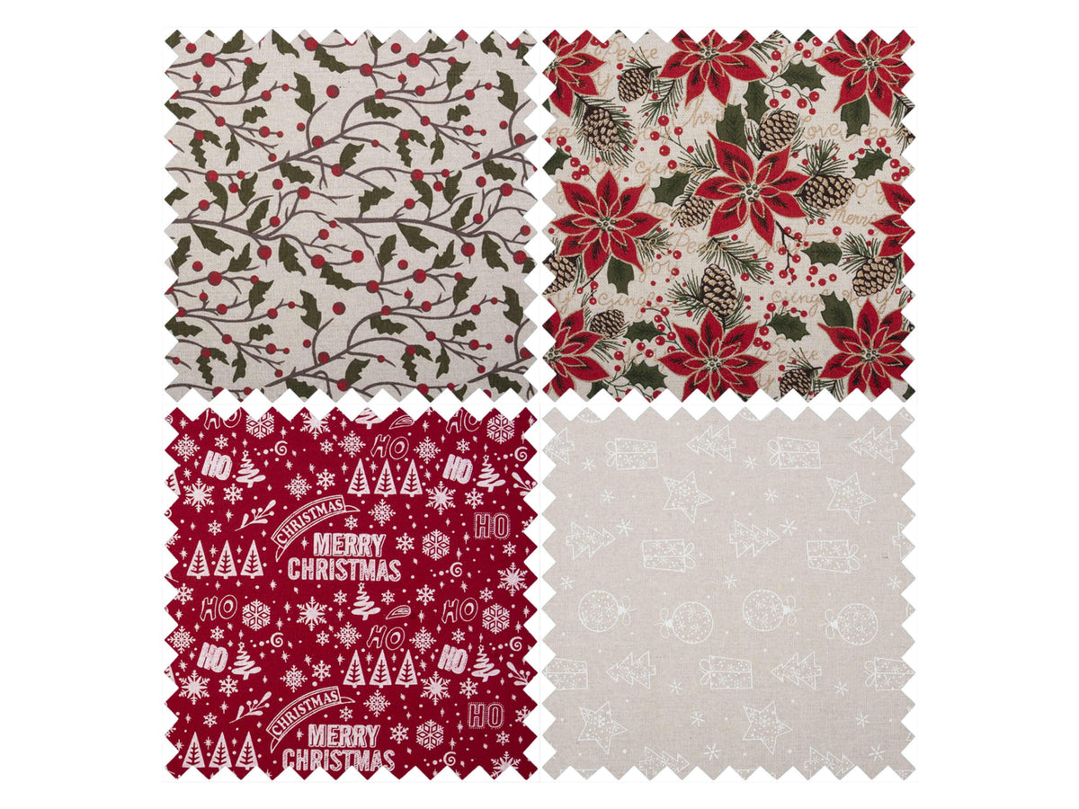 Christmas Fabric Roll: 2m x 28cm - Cheap Fabrics