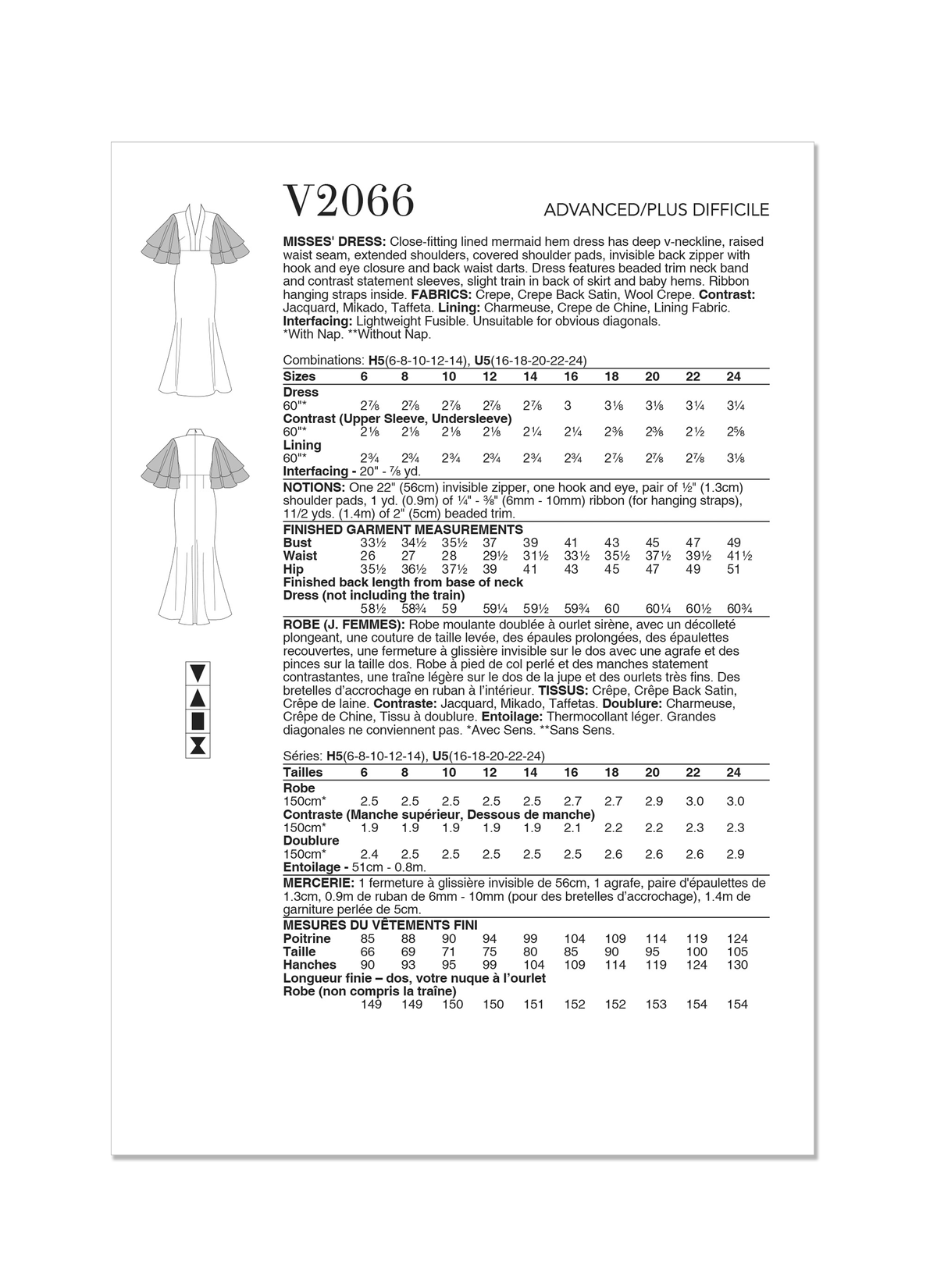 V2066 Vogue Patterns Misses&#39; Dress by Badgley Mischka - Cheap Fabrics