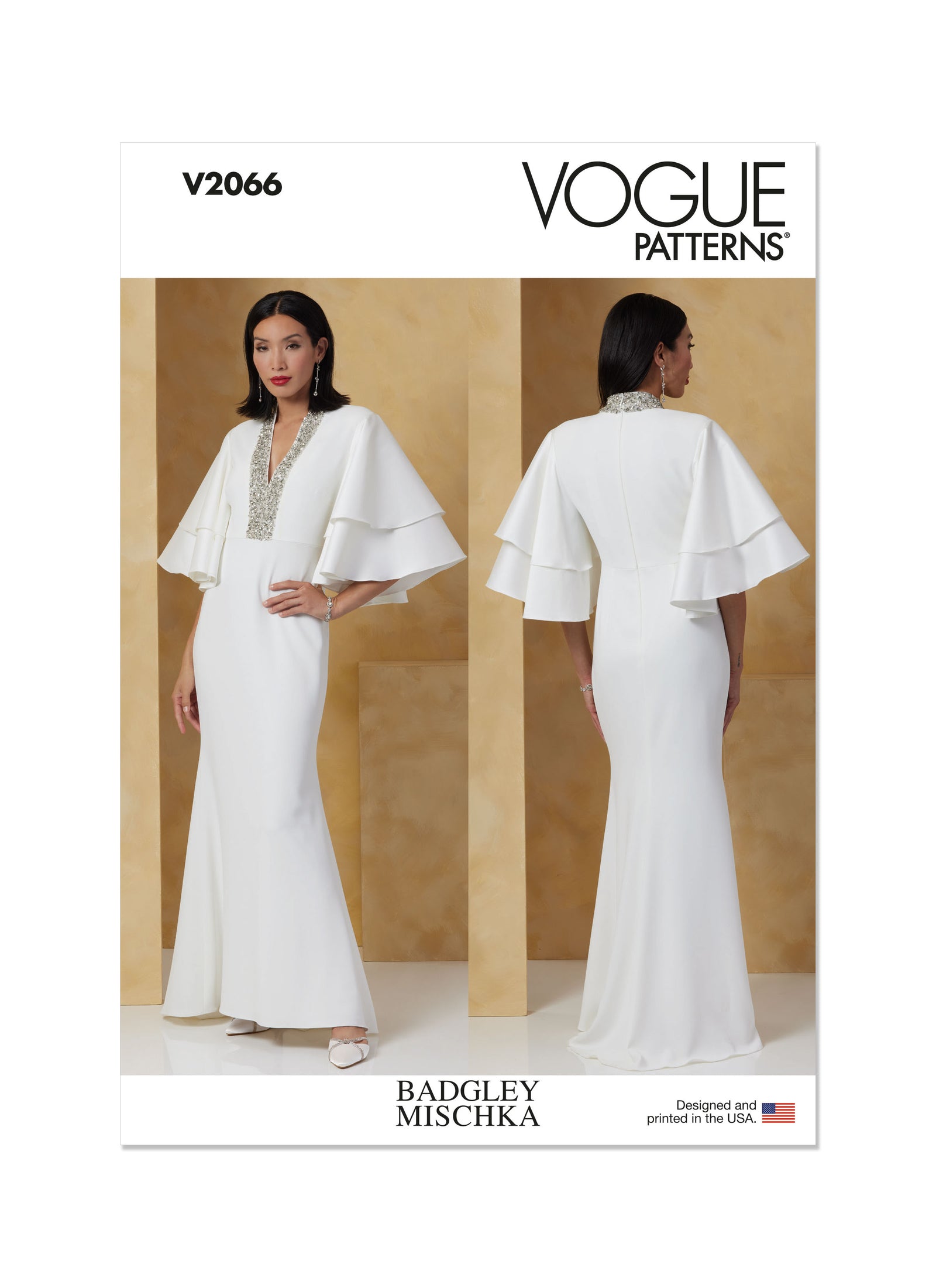 V2066 Vogue Patterns Misses' Dress by Badgley Mischka - Cheap Fabrics