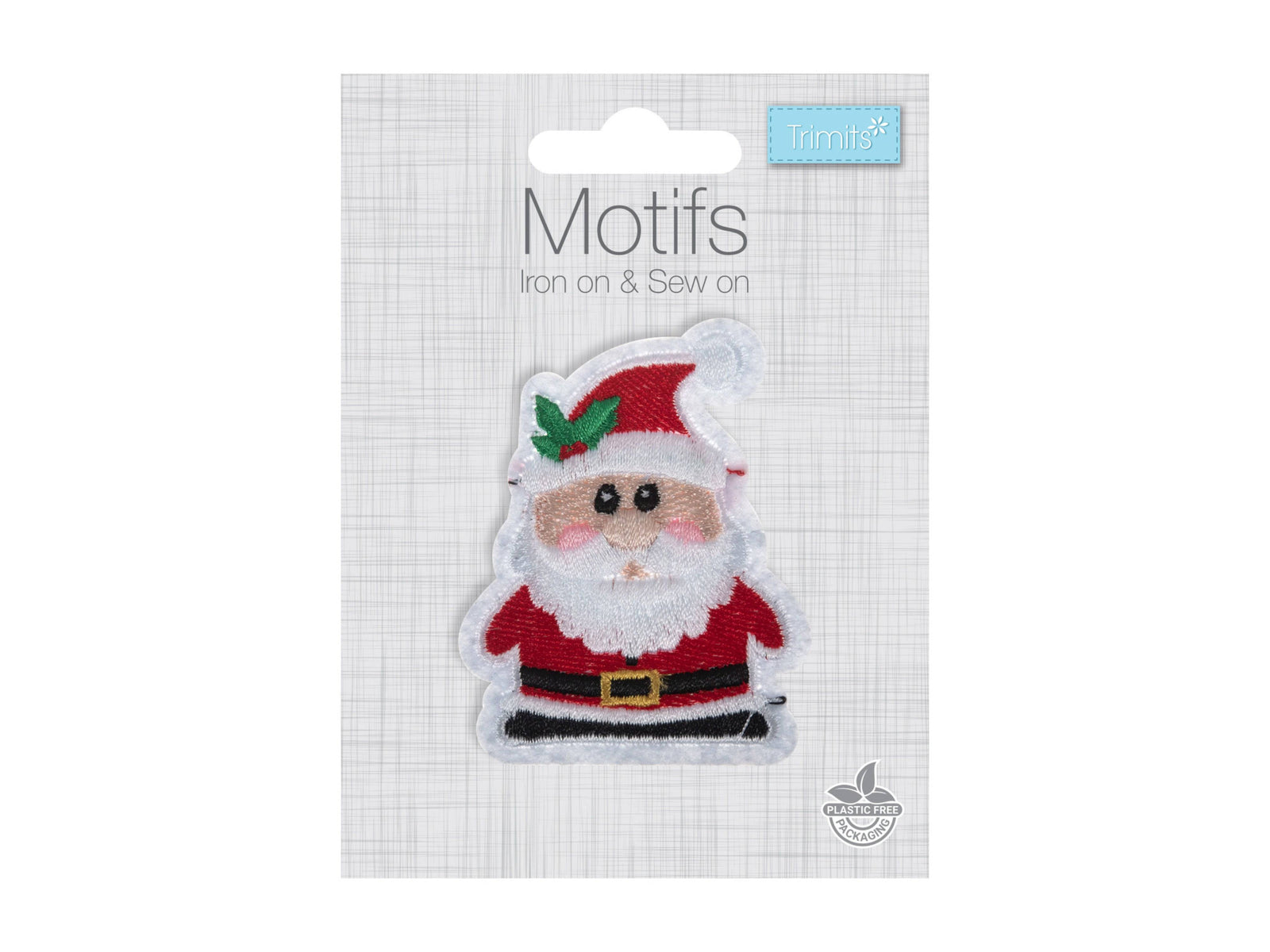 Christmas Motifs - Iron -On & Sew-On Patch FATHER CHRISTMAS - Cheap Fabrics