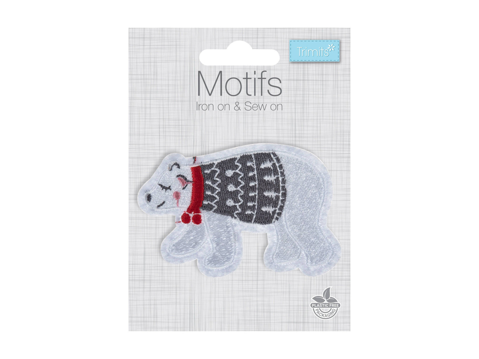 Christmas Motifs - Iron -On & Sew-On Patch POLAR BEAR - Cheap Fabrics