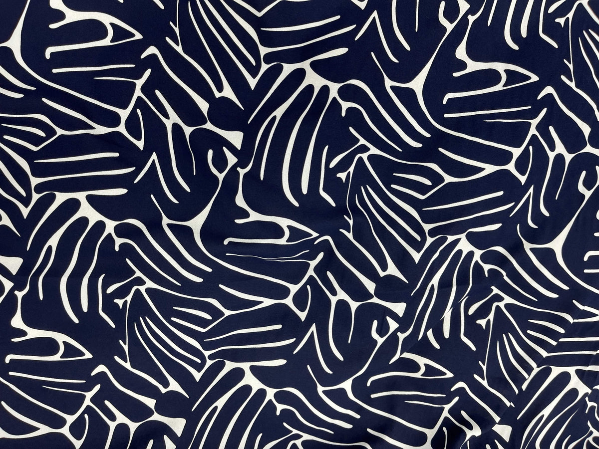 Abstract Moments - Printed Moss Crepe - Cheap Fabrics