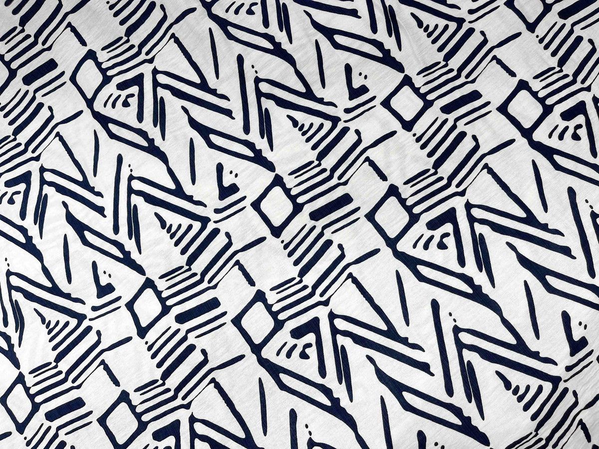 Faux Linen Fabric - Tribal