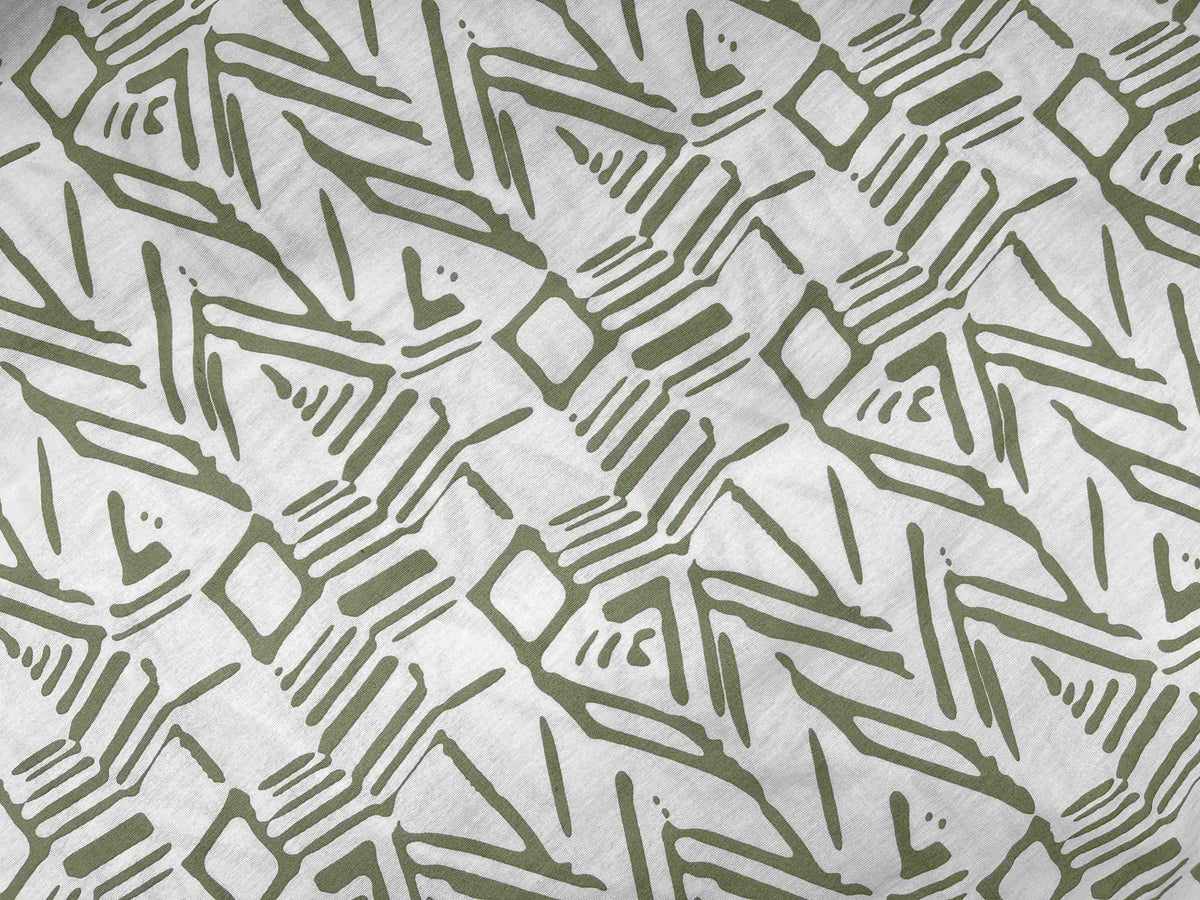 Faux Linen Fabric - Tribal