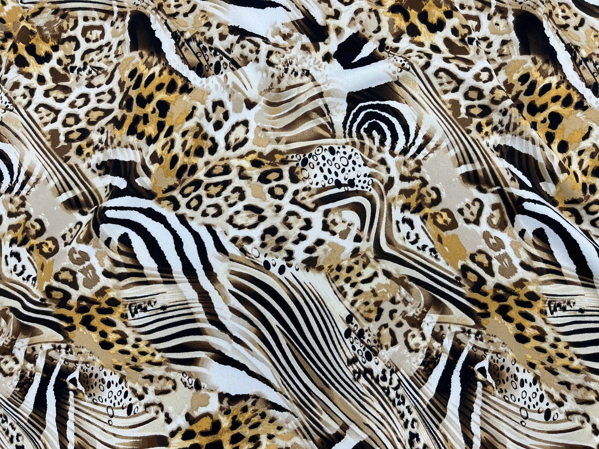 Animal Magic - Printed Crepe Fabric - Cheap Fabrics