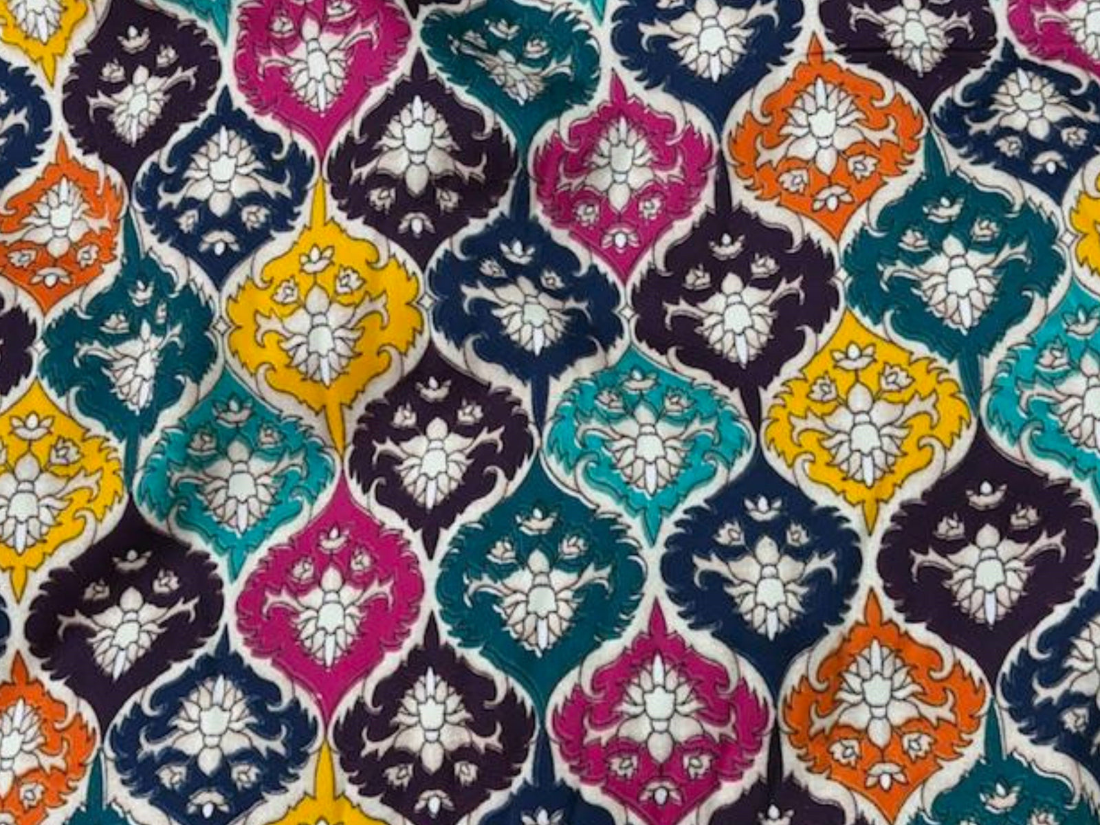 Crest - Printed Crepe Satin - Cheap Fabrics