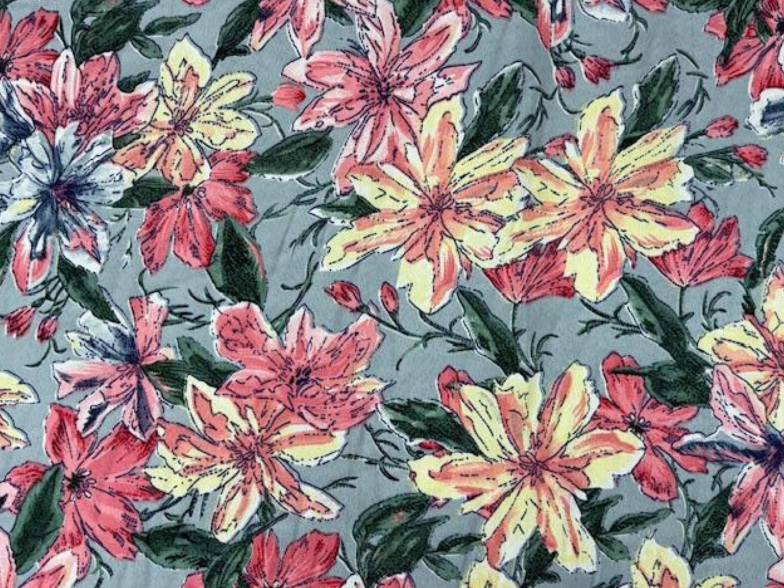 Meadow Whispers - Printed Crepe - Cheap Fabrics