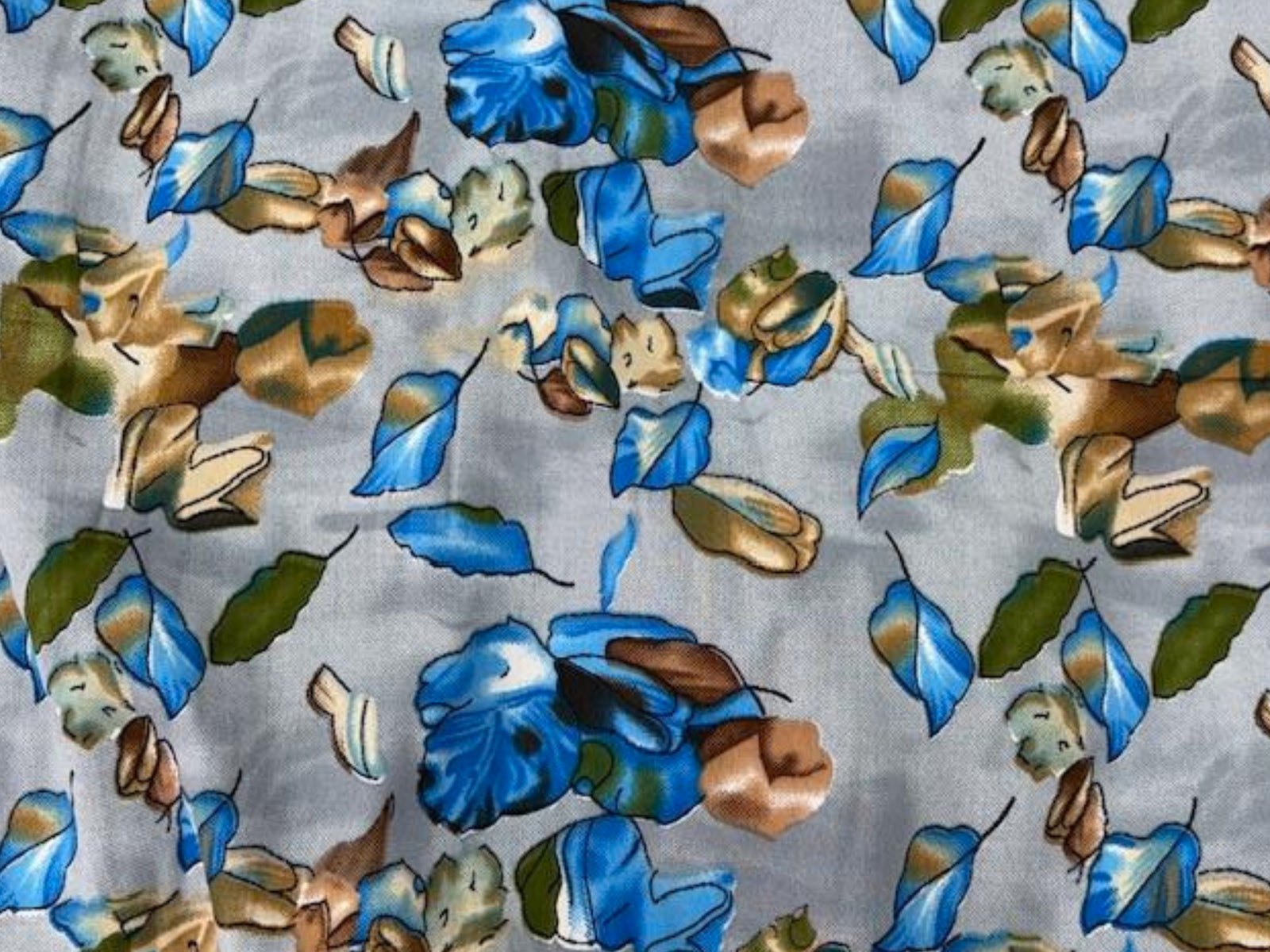 Wander Leaf Patch - Printed Crepe - Cheap Fabrics