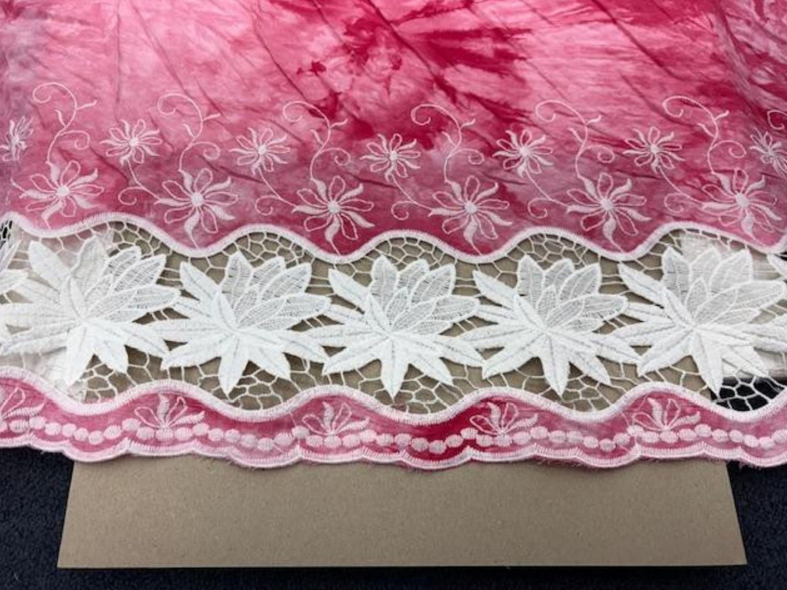 Batik Viscose - Lace Scalloped Edge - Cheap Fabrics