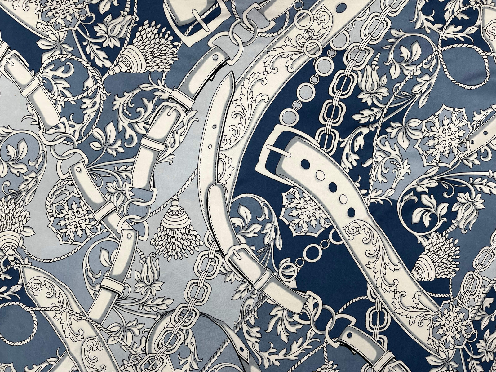 Belt Buckle Printed Jersey Fabric - Cheap Fabrics