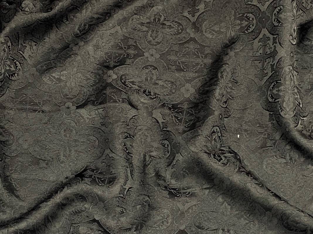 All Black Spiritual Brocade - Cheap Fabrics